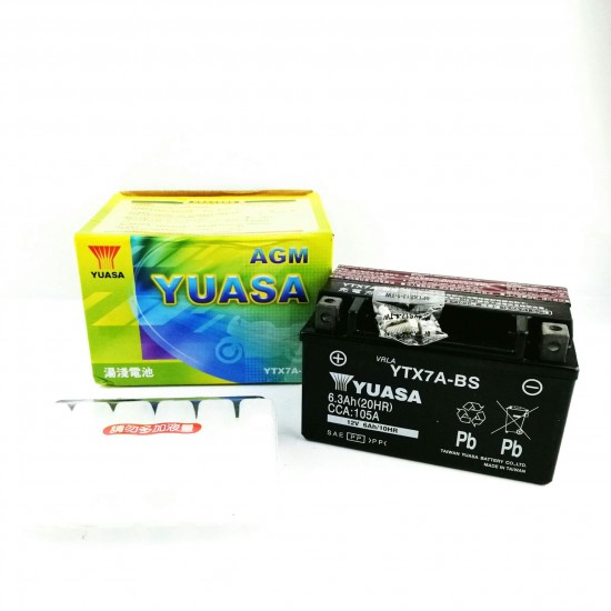 ΜΠΑΤΑΡΙΑ YUASA YTX7A-BS SPRINTER INJ / SYM VF185 / SYM SR125 / SR150 / ST125 / ST200
